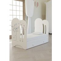 Классическая детская кроватка VDK Wind Tree маятник с ящиком (белый) - Превью изображения №3 — Интернет-магазин ПроЗаказ