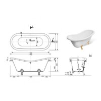 Ванна Эстет Boston 180x74 Silk ФР-00014525 - Превью изображения №11 — Интернет-магазин ПроЗаказ