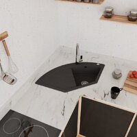 Кухонная мойка Kernau KGS B 90 1B1D Black Metallic - Превью изображения №2 — Интернет-магазин ПроЗаказ