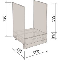 Шкаф напольный Артём-Мебель 600мм СН-114.60 (ДСП дуб крафт белый) - Превью изображения №4 — Интернет-магазин ПроЗаказ