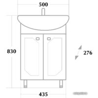  Onika Тумба под умывальник Канны 50.11 (белый) [105003] - Превью изображения №3 — Интернет-магазин ПроЗаказ