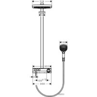 Душевая система  Hansgrohe Raindance Select E 300 3jet Showerpipe [27127400] - Превью изображения №3 — Интернет-магазин ПроЗаказ