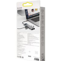 Док-станция Baseus Metal Gleam Series 11-in-1 Multifunctional HUB Type-C Hub Docking Station CAHUB-CT0G - Превью изображения №8 — Интернет-магазин ПроЗаказ