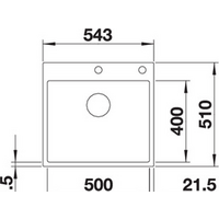 Кухонная мойка Blanco Subline 500-IF/A SteelFrame (антрацит) 524111 - Превью изображения №2 — Интернет-магазин ПроЗаказ