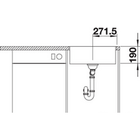 Кухонная мойка Blanco Subline 500-IF/A SteelFrame (антрацит) 524111 - Превью изображения №3 — Интернет-магазин ПроЗаказ