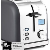 Тостер Kitfort KT-2036-5 (графит) - Превью изображения №3 — Интернет-магазин ПроЗаказ