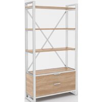 Hype Mebel Стандарт Люкс 50x170 (белый/дуб галифакс натуральный)