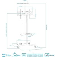 Стойка для телевизора Arm Media PT-STAND-12 - Превью изображения №6 — Интернет-магазин ПроЗаказ