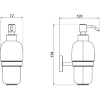 Дозатор для жидкого мыла Aquatek Бетта AQ4605MB (черный матовый) - Превью изображения №5 — Интернет-магазин ПроЗаказ