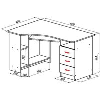 Стол Мебель-класс Престиж (венге/ясень шимо светлый, правый) - Превью изображения №3 — Интернет-магазин ПроЗаказ