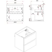  ЗОВ Тумба под умывальник Дион 90 D90LAFM7015MKV5 (графит матовый) - Превью изображения №3 — Интернет-магазин ПроЗаказ