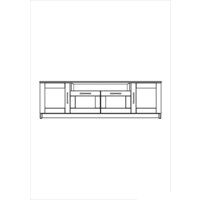 Тумба Mio Tesoro Сириус 2 двери и 2 ящика 156x47 2.02.03.330.1 (белый) - Превью изображения №4 — Интернет-магазин ПроЗаказ