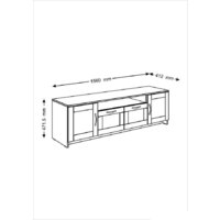 Тумба Mio Tesoro Сириус 2 двери и 2 ящика 156x47 2.02.03.330.1 (белый) - Превью изображения №5 — Интернет-магазин ПроЗаказ
