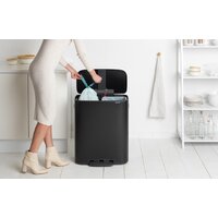 Система сортировки мусора Brabantia Bo Pedal Bin 2 x 30 л (черный матовый) - Превью изображения №8 — Интернет-магазин ПроЗаказ