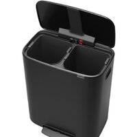 Система сортировки мусора Brabantia Bo Pedal Bin 2 x 30 л (черный матовый) - Превью изображения №4 — Интернет-магазин ПроЗаказ