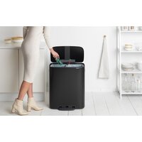 Система сортировки мусора Brabantia Bo Pedal Bin 2 x 30 л (черный матовый) - Превью изображения №9 — Интернет-магазин ПроЗаказ