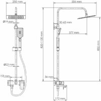 Душевая система  Wasserkraft A27701 - Превью изображения №3 — Интернет-магазин ПроЗаказ