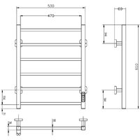 Полотенцесушитель Roxen Square BK-109SW-6T 11050-5365W (белый) - Превью изображения №6 — Интернет-магазин ПроЗаказ