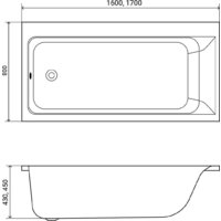 Ванна Lauter Seraphina 160x80 2112160L (с ножками и сифоном 21Y11030 хром) - Превью изображения №15 — Интернет-магазин ПроЗаказ