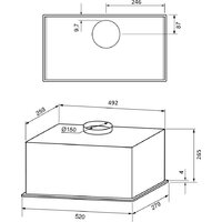 Кухонная вытяжка Krona Aspen 600 Black SGC КА-00009703 (черный) - Превью изображения №2 — Интернет-магазин ПроЗаказ