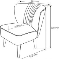 Интерьерное кресло Mio Tesoro Унельма (Twist 10 Yellow-Orange) - Превью изображения №3 — Интернет-магазин ПроЗаказ