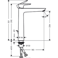 Смеситель Hansgrohe Talis E 71716670 (черный матовый) - Превью изображения №4 — Интернет-магазин ПроЗаказ