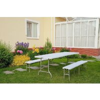 Стол Calviano Складной, прямоугольный 240x75.5 см (белый) - Превью изображения №4 — Интернет-магазин ПроЗаказ