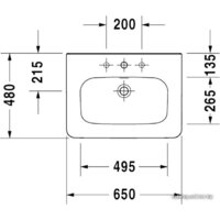 Умывальник Duravit DuraStyle 65x48 (2320650000) - Превью изображения №3 — Интернет-магазин ПроЗаказ