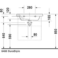 Умывальник Duravit DuraStyle 65x48 (2320650000) - Превью изображения №2 — Интернет-магазин ПроЗаказ