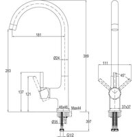 Смеситель Cersanit Elio однорычажный 64863 (хром) - Превью изображения №13 — Интернет-магазин ПроЗаказ