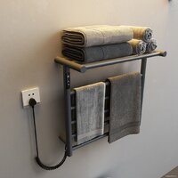 Полотенцесушитель Maxonor PL-TRE03-55-5-3 с полкой (серый, подключение слева) - Превью изображения №3 — Интернет-магазин ПроЗаказ