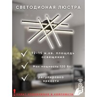 Припотолочная люстра Aitin Pro C9036/6 (черный) - Превью изображения №7 — Интернет-магазин ПроЗаказ