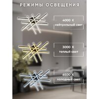 Припотолочная люстра Aitin Pro C9036/6 (черный) - Превью изображения №8 — Интернет-магазин ПроЗаказ