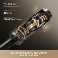 Пылесос Dreame Cordless Vacuum Cleaner Z40 TangleCut Flex VRV62F (евровилка, черный) - Превью изображения №13 — Интернет-магазин ПроЗаказ