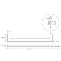 Держатель для полотенца Bemeta Galla 108104050 - Превью изображения №2 — Интернет-магазин ПроЗаказ