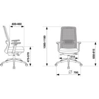 Офисное кресло Бюрократ MC-915/B/26-B01 (черный) - Превью изображения №5 — Интернет-магазин ПроЗаказ