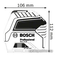 Лазерный нивелир Bosch GLL 2-10 Professional [0601063L00] - Превью изображения №5 — Интернет-магазин ПроЗаказ