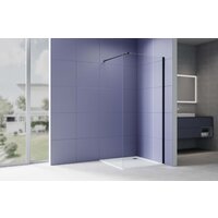 Душевая стенка Aquatek Walk in с держателем 120x200 AQ.WI.120.1BL (черный/прозрачное стекло) - Превью изображения №3 — Интернет-магазин ПроЗаказ
