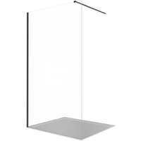 Aquatek Walk in с держателем 120x200 AQ.WI.120.1BL (черный/прозрачное стекло)