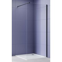 Душевая стенка Aquatek Walk in с держателем 120x200 AQ.WI.120.1BL (черный/прозрачное стекло) - Превью изображения №2 — Интернет-магазин ПроЗаказ