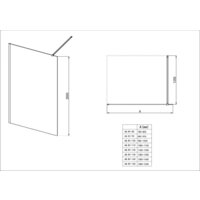 Душевая стенка Aquatek Walk in с держателем 120x200 AQ.WI.120.1BL (черный/прозрачное стекло) - Превью изображения №5 — Интернет-магазин ПроЗаказ