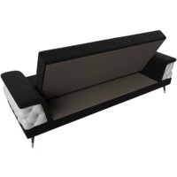 Диван Лига диванов Лига-023 119157 (микровельвет черный/компаньон/подушки экокожа белый) - Превью изображения №7 — Интернет-магазин ПроЗаказ