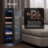Винный шкаф Weissgauff WWC-16 DualZone Compressor - Превью изображения №10 — Интернет-магазин ПроЗаказ