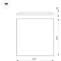 Светодиодная панель Arlight DL-TITAN-FRAMELESS-S600x600-40W Day4000 WH 047923 - Превью изображения №7 — Интернет-магазин ПроЗаказ