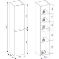 Lauter Шкаф-пенал Навесной Mia 30 (кашемир) - Превью изображения №4 — Интернет-магазин ПроЗаказ