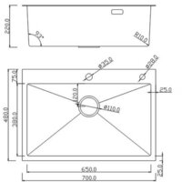 Кухонная мойка Roxen Simple 560220-70B PVD графит (с коландером и дозатором) - Превью изображения №2 — Интернет-магазин ПроЗаказ