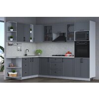 Готовая кухня Интерлиния Тренд 1.88x2.8 ВТ левая (пепел/пепел/опал светлый) - Превью изображения №2 — Интернет-магазин ПроЗаказ