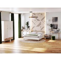 Шкаф распашной Мебельград Соната трехстворчатый (белый фон/дуб сонома) - Превью изображения №5 — Интернет-магазин ПроЗаказ