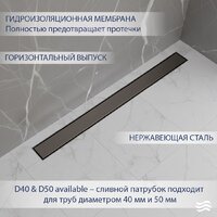 Трап/канал Lauter 210305-1-QGGM 1000x55 (оружейная сталь) - Превью изображения №2 — Интернет-магазин ПроЗаказ