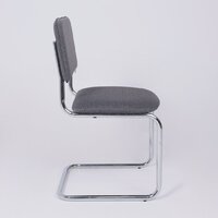 Офисный стул AksHome Славия Leto 68 (темно-серая ткань/хром) - Превью изображения №3 — Интернет-магазин ПроЗаказ